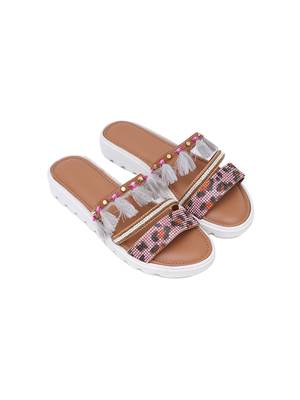 Adora Leopoard Design Pink Flatforms 4