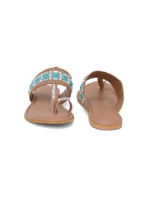 Feroza Stone Embellished Kolhapuri Flats 4