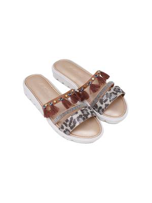Jade Leopoard Design Gold Flatforms 2