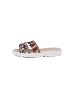 Jade Leopoard Design Gold Flatforms 3