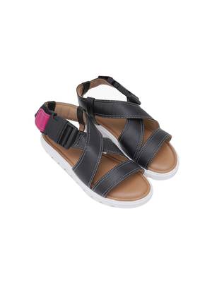 Black Strap Comfortable Flatforms 4