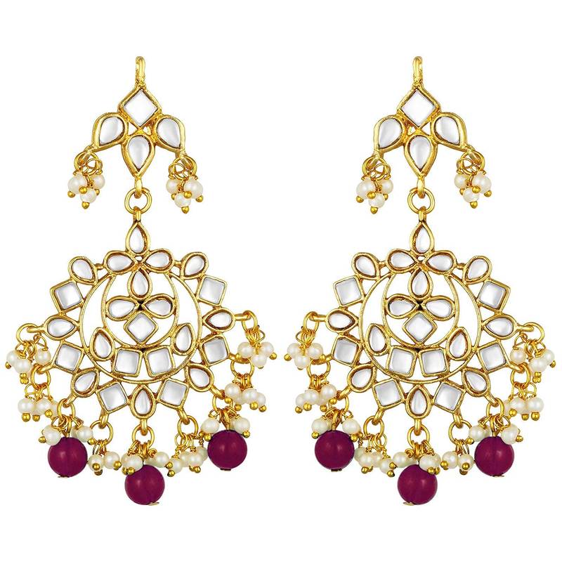 Traditional Handcrafted Kundan & Pearl Studded Choker Necklace Jewellery Set With Earrings