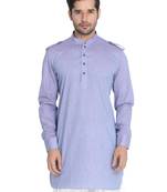 Blue Woven Blended Cotton Men-Kurtas