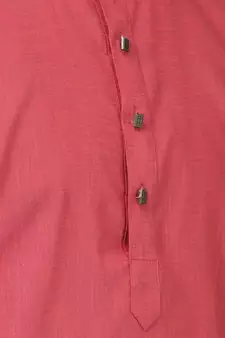 Maroon Woven Blended Cotton Men-Kurtas