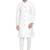 White plain silk blend sherwani