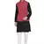Black woven linen kurta-pajama