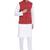 Maroon woven cotton kurta-pajama