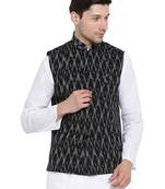 White woven linen kurta-pajama