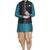 Green woven silk blend dhoti-kurta