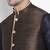 Blue woven silk blend dhoti-kurta