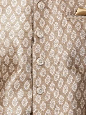 Gold Woven Silk Blend Dhoti-Kurta 4