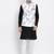 Black printed linen kurta-pajama