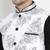 Black printed linen kurta-pajama