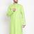 Green plain blended cotton men-kurtas