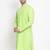 Green plain blended cotton men-kurtas