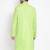 Green plain blended cotton men-kurtas