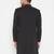 Black woven silk blend men-kurtas