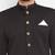 Black woven silk blend men-kurtas