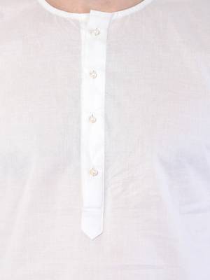White Cotton Addi Kurta Pyjama Set 5