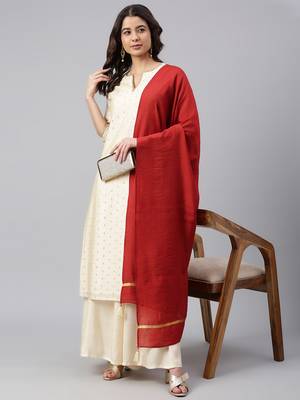 Beige woven chanderi silk salwar 1