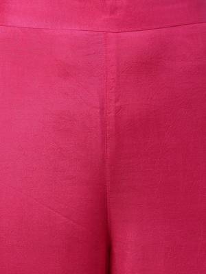 Pink woven chanderi silk salwar 3