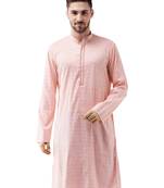 Pink Cotton Blend Kurta