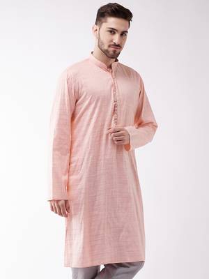 Pink Cotton Blend Kurta 3