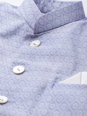 Purple woven silk blend men-kurtas 5