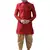 Men'S Green And Coffee Silk Blend Sherwani Set