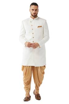 White Plain Polyester Men-Kurtas