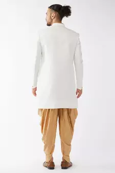 White Plain Polyester Men-Kurtas