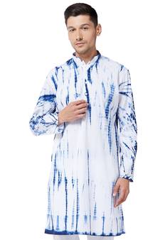 Men'S Blue Pure Cotton Kurta