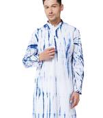 Men'S Blue Pure Cotton Kurta