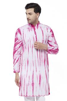 Men'S Pink Pure Cotton Kurta