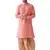 Pink Woven Silk Blend Dhoti-Kurta