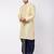 Gold embroidered silk blend dhoti-kurta