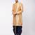 Gold embroidered silk blend dhoti-kurta