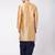 Gold embroidered silk blend dhoti-kurta