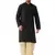 Black Embroidered Silk Blend Dhoti-Kurta