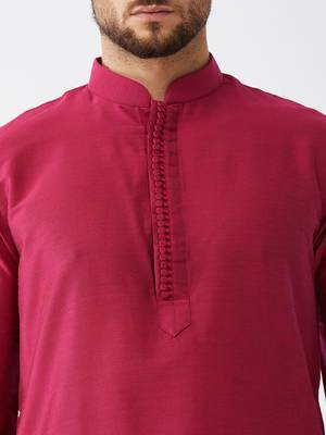 Solid Kurta And Embroidered Traditional Dhoti Set 5