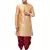 Gold plain silk blend dhoti-kurta