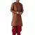 Maroon woven silk blend dhoti-kurta