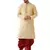 Beige woven silk blend dhoti-kurta