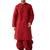 Maroon woven silk blend dhoti-kurta