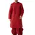 Maroon woven silk blend dhoti-kurta
