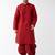 Maroon woven silk blend dhoti-kurta