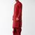 Maroon woven silk blend dhoti-kurta