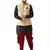 Black Woven Silk Blend Dhoti-Kurta