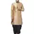 Gold Plain Silk Blend Dhoti-Kurta