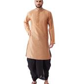 Men'S Solid Kurta And Traditional Dhoti Set